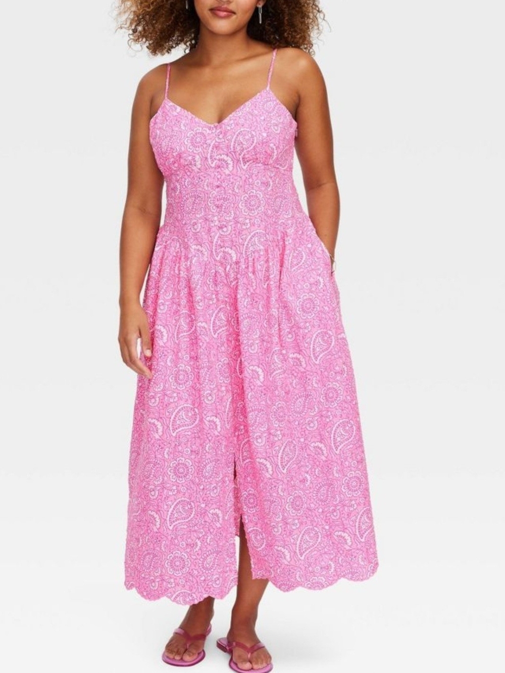 NWT Roller Rabbit X Target 100% Cotton Maxi Dress XXL 2X Pink Floral Vacation